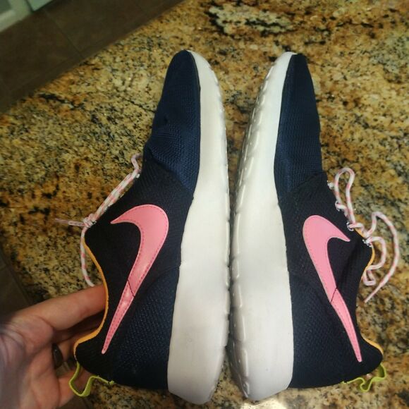 Nike Roshe Run GS Athletic Casual Shoes Midnight Navy - Size 7Y EU 40 Women's 8 - Picture 6 of 12